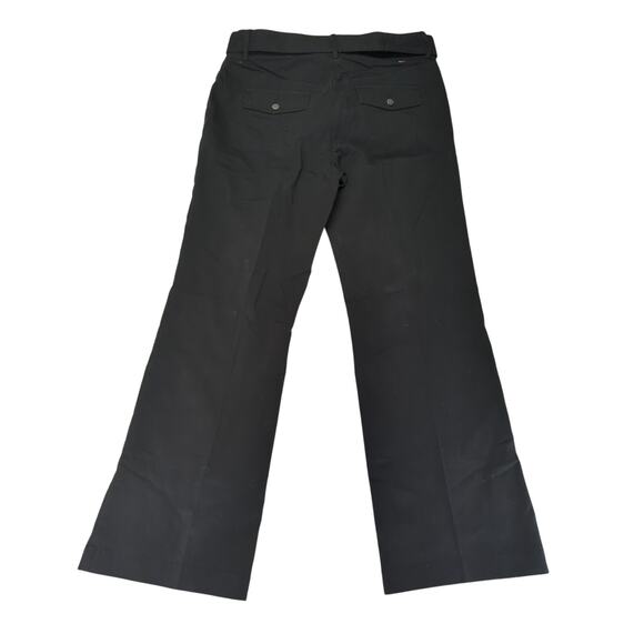 Y2K Tommy Hilfiger Stretch Black Wide Leg Pants Belted‎ Women's Size 10 - Picture 2 of 9